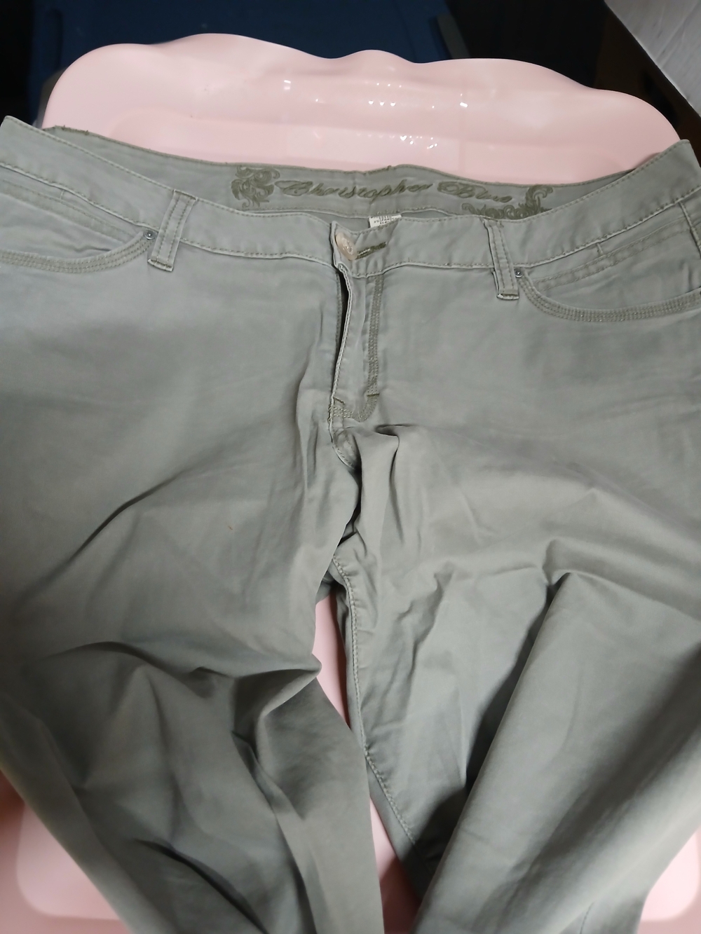 Christopher Blue Women's Light Olive Green Jeans